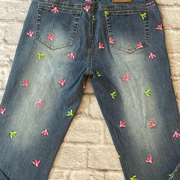 Lily Pulitzer bee/fly Print Jeans Size 8~6D - Picture 7 of 9